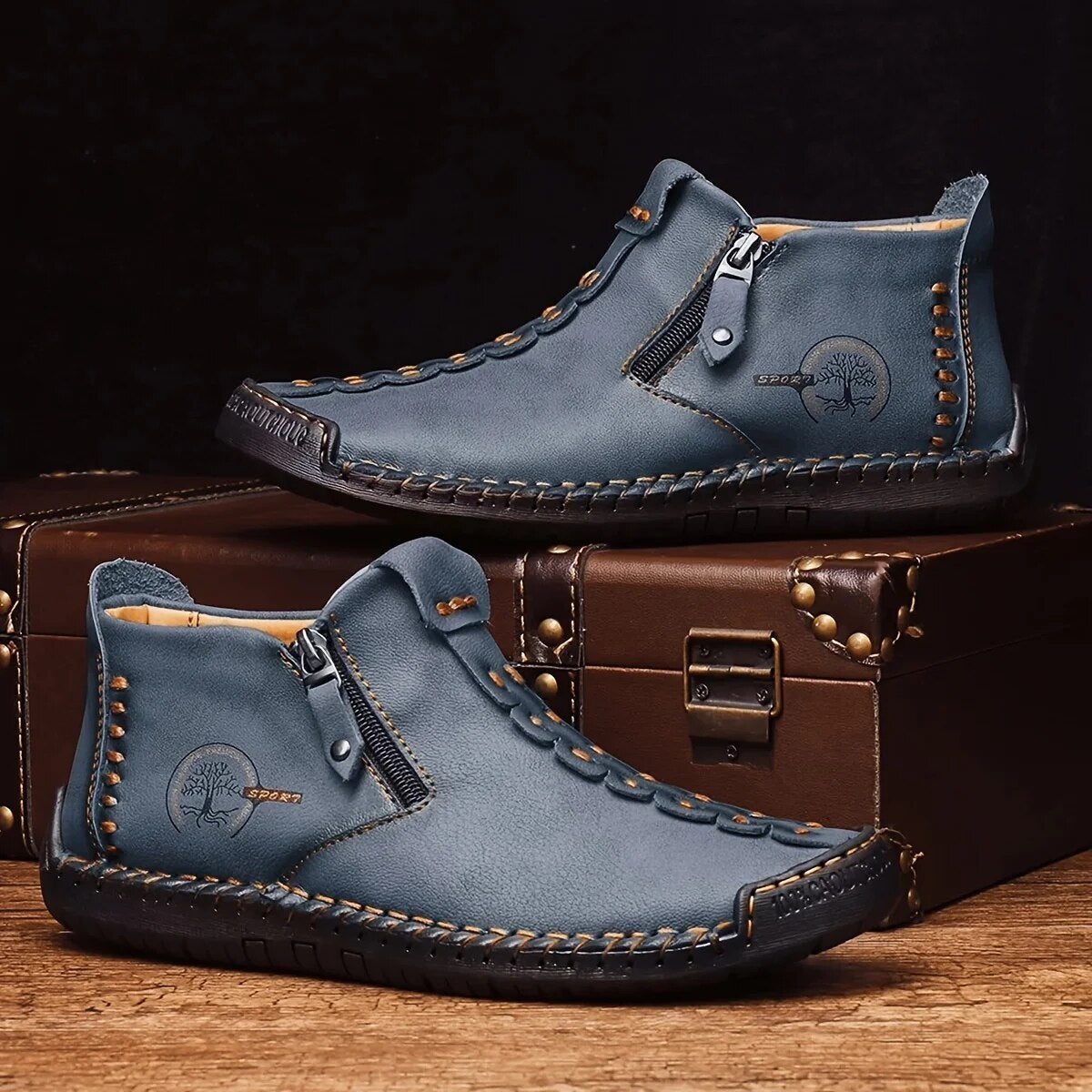 Raymond - Stylische Herren Lederstiefel