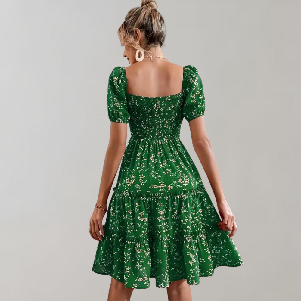 Niina - Geblümtes Sommerkleid mit quadratischem Ausschnitt