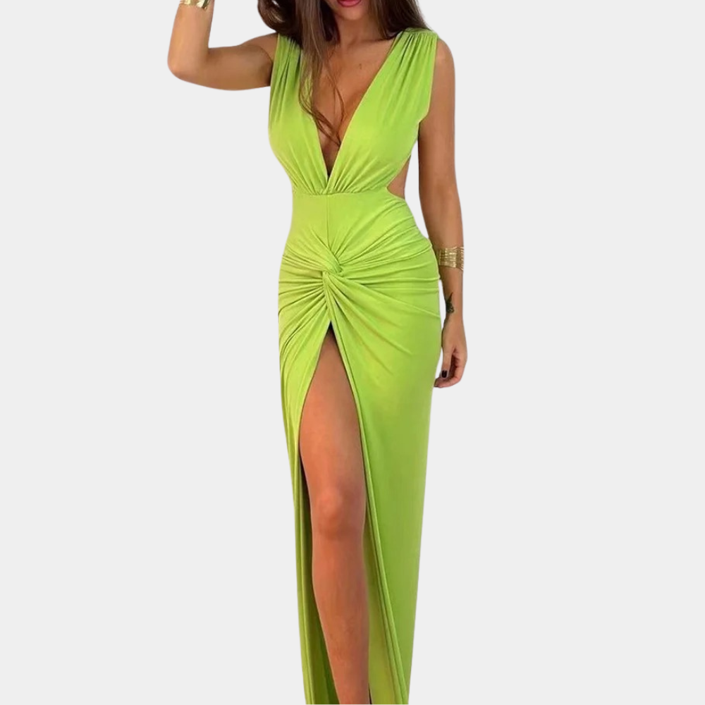 Magdalena - Modisches Kleid mit tiefem V-Ausschnitt für Damen