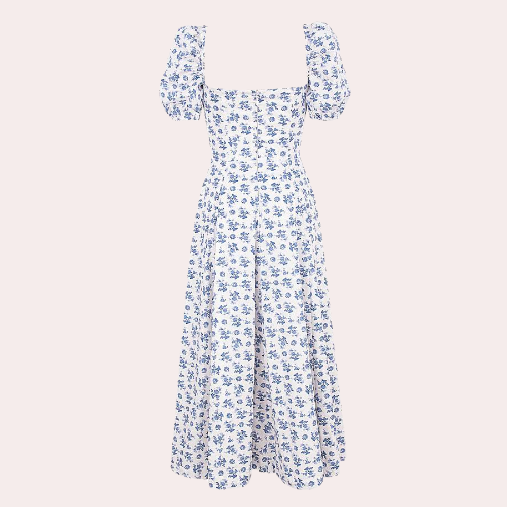 Sylvie - Geblümtes Damenkleid mit Schlitz