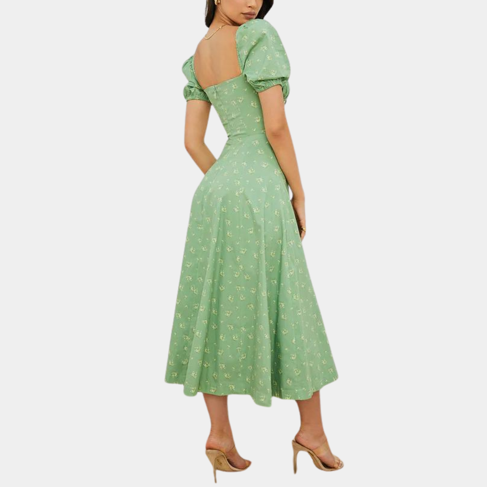 Sylvie - Geblümtes Damenkleid mit Schlitz