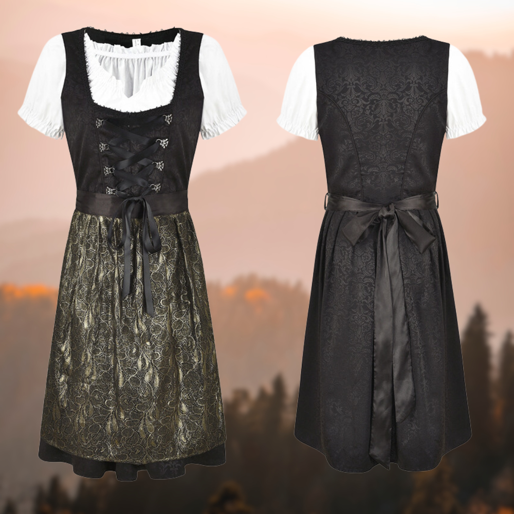 Enya | Dirndlkleid mit Spitzenschürze und zartem Satinband für Frauen