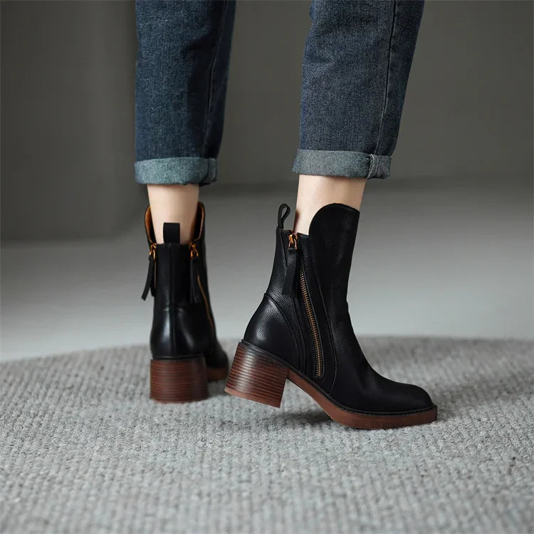 Evi - Stylische Lederstiefel