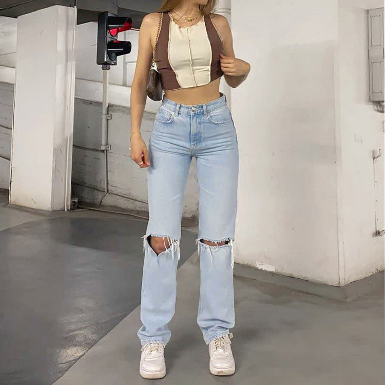 Leona - Vintage-Denim-Hose für Damen