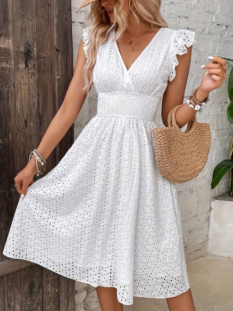 Esmeralda - Ösen Besticktes Freizeitkleid