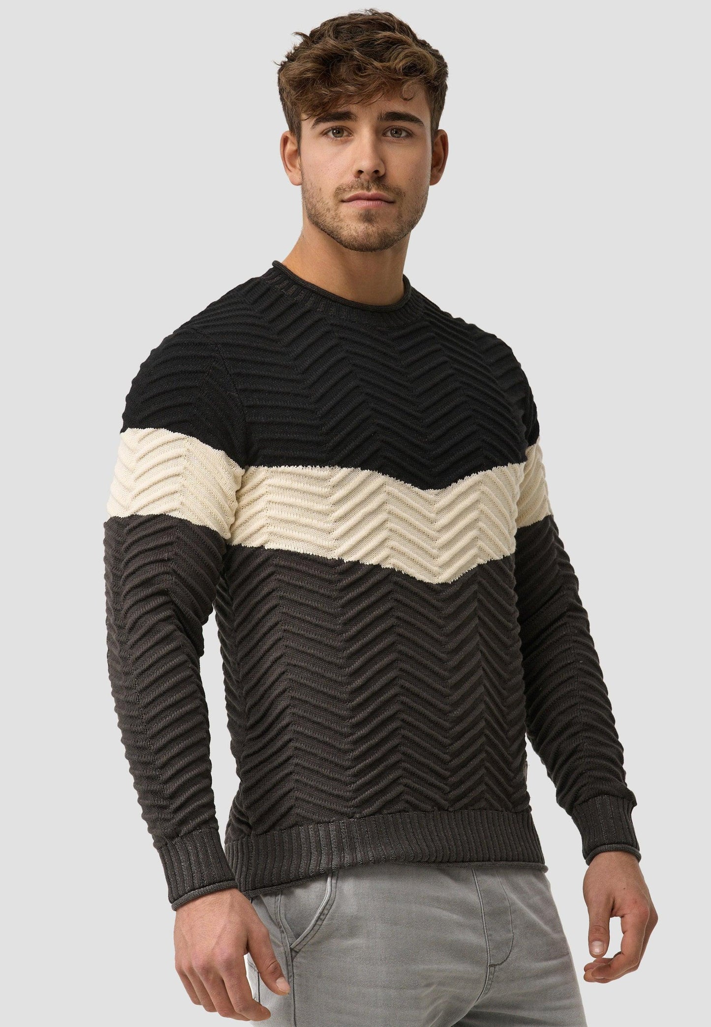Damien - Vielseitiger Herren Strickpullover