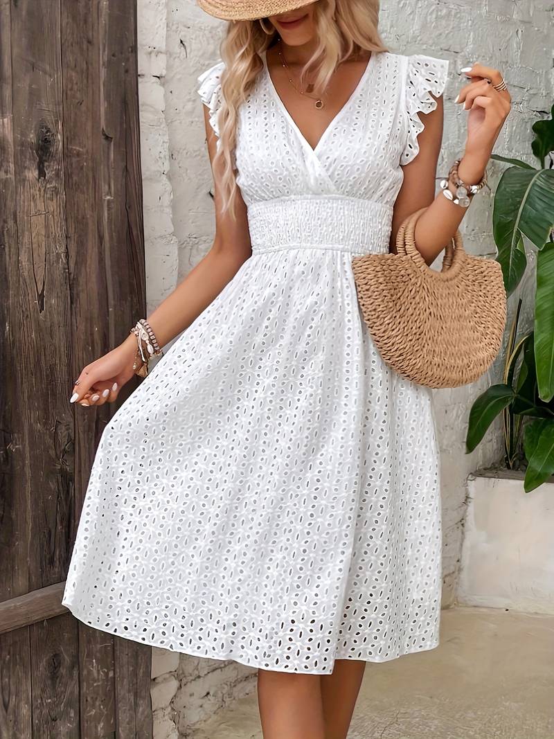 Esmeralda - Ösen Besticktes Freizeitkleid