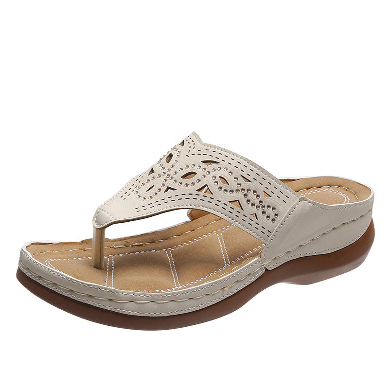 Franzi - Hohle Strass Flip Flops für Damen