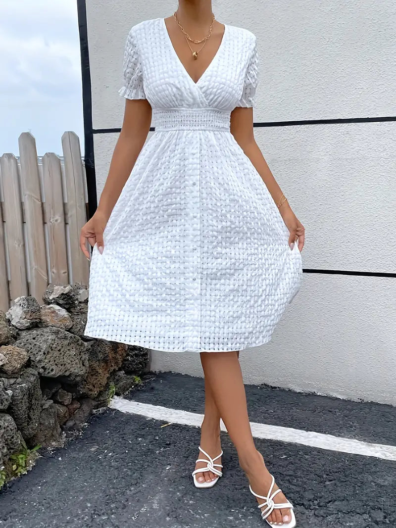 Natalie - Puffärmel-Kleid im A-Linien-Schnitt