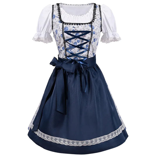 Marlene | Traditionelles Dirndlkleid mit Blumenstickerei und Satinschleife für Frauen