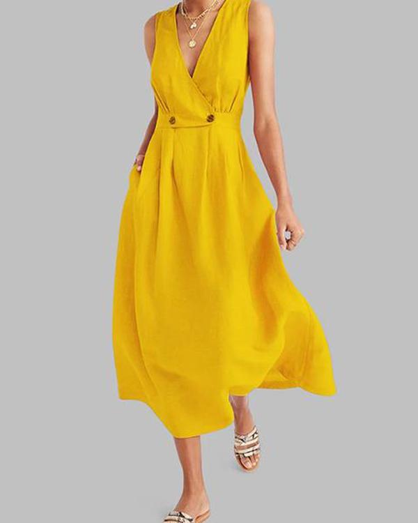 Nevaeh - Maxikleid mit Knopfleiste