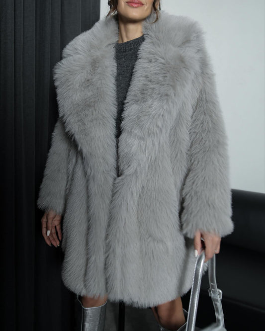 Ruth – Eleganter Kunstpelz Jacke