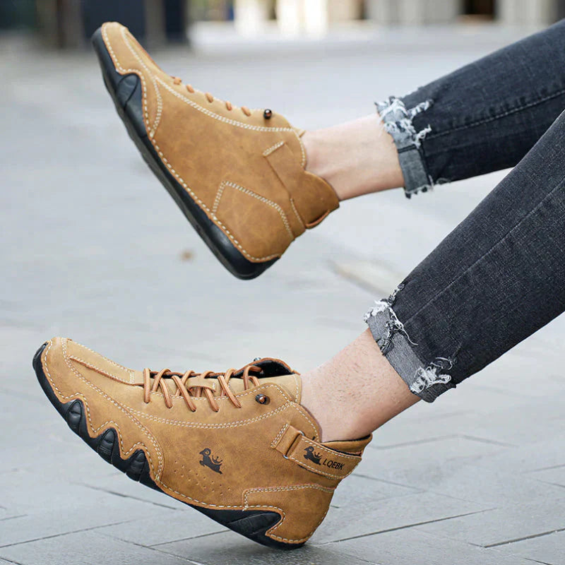 Leon - Bequeme und rutschfeste Barfußschuhe aus echtem Leder