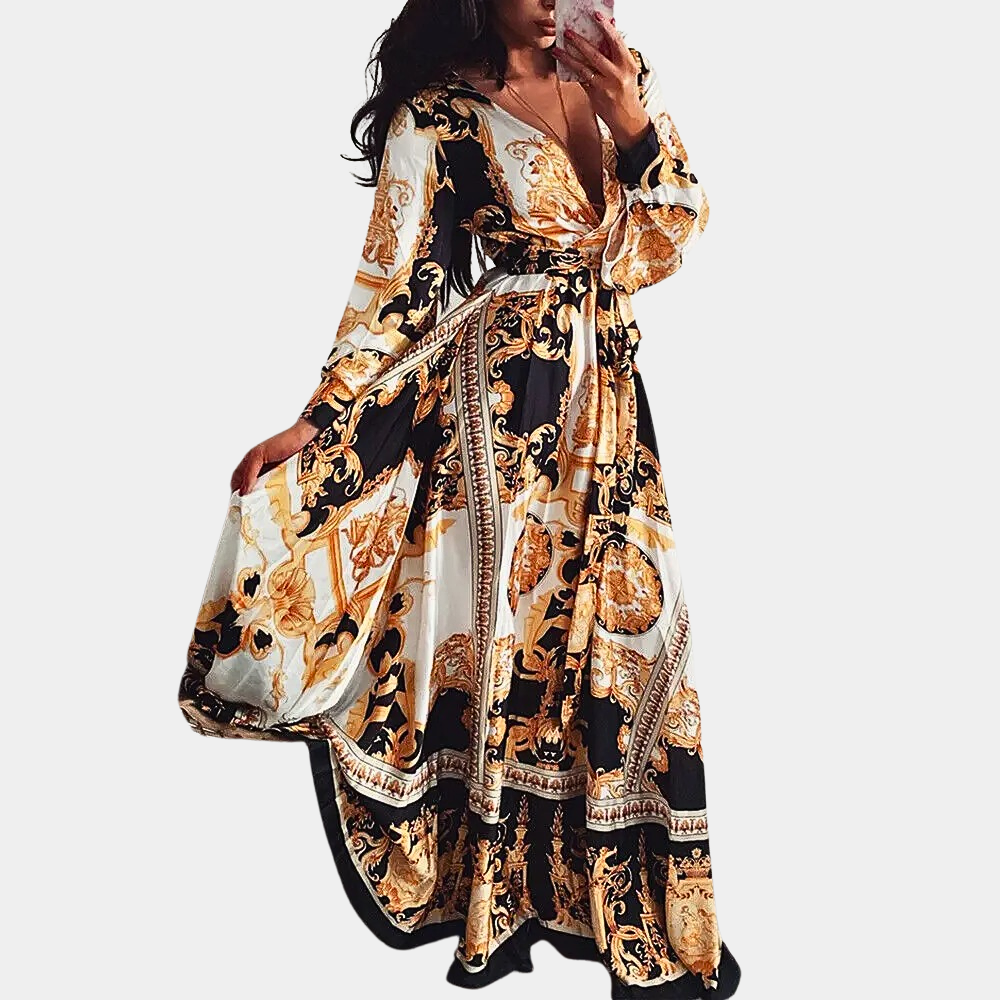 Tina - Klassisches langes Damenkleid