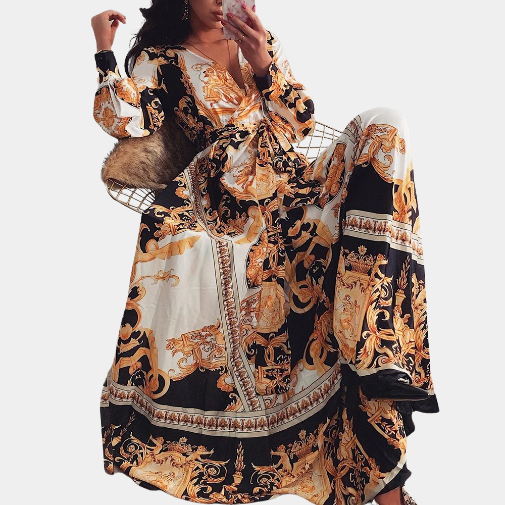 Tina - Klassisches langes Damenkleid