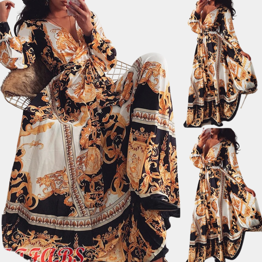 Tina - Klassisches langes Damenkleid