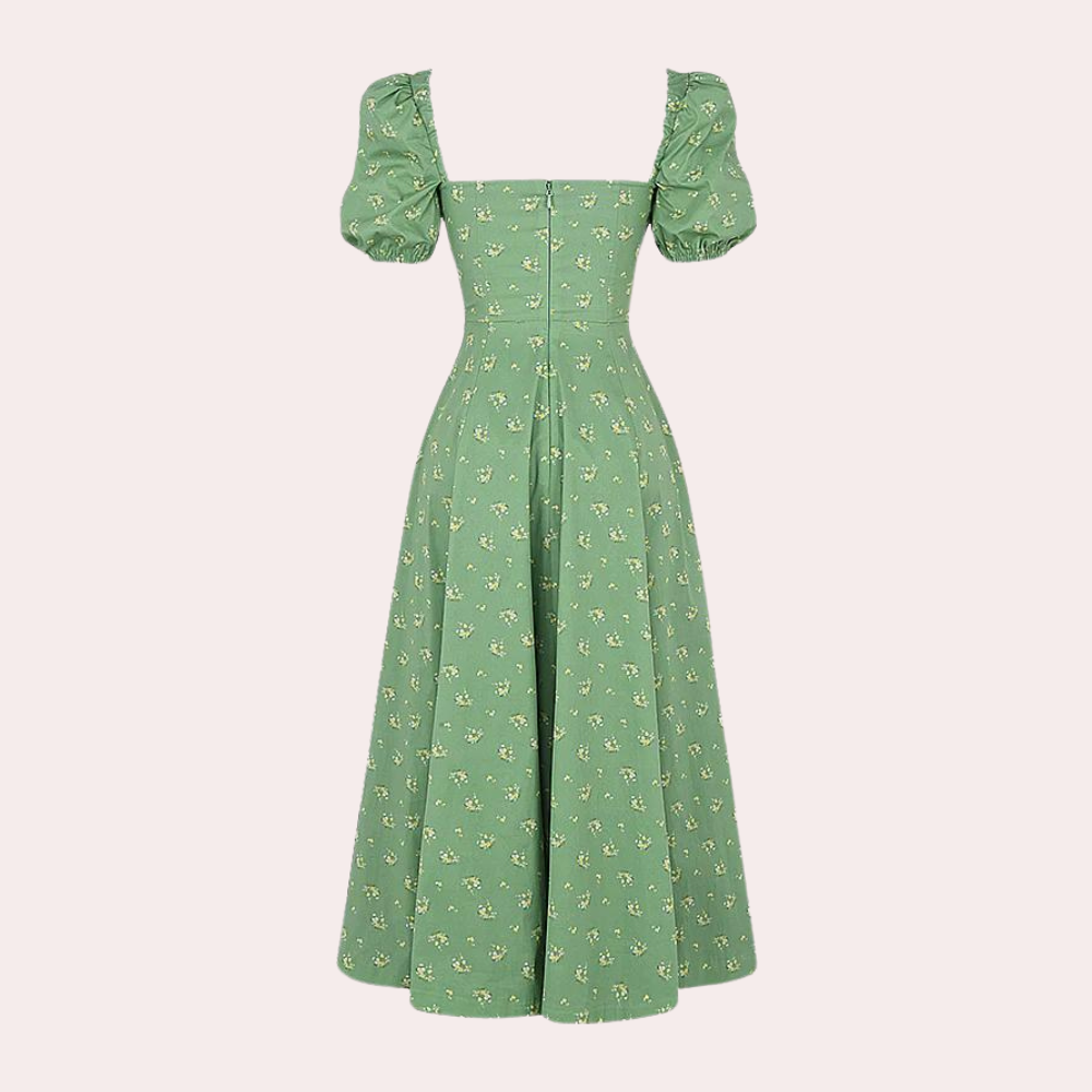 Sylvie - Geblümtes Damenkleid mit Schlitz
