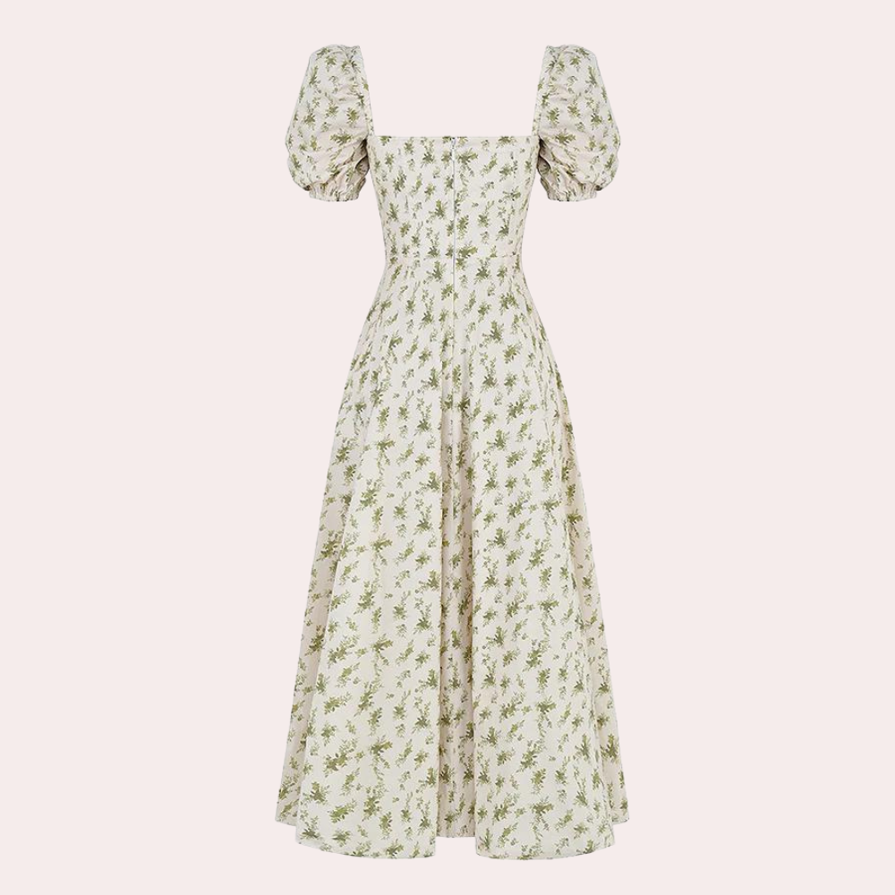 Sylvie - Geblümtes Damenkleid mit Schlitz