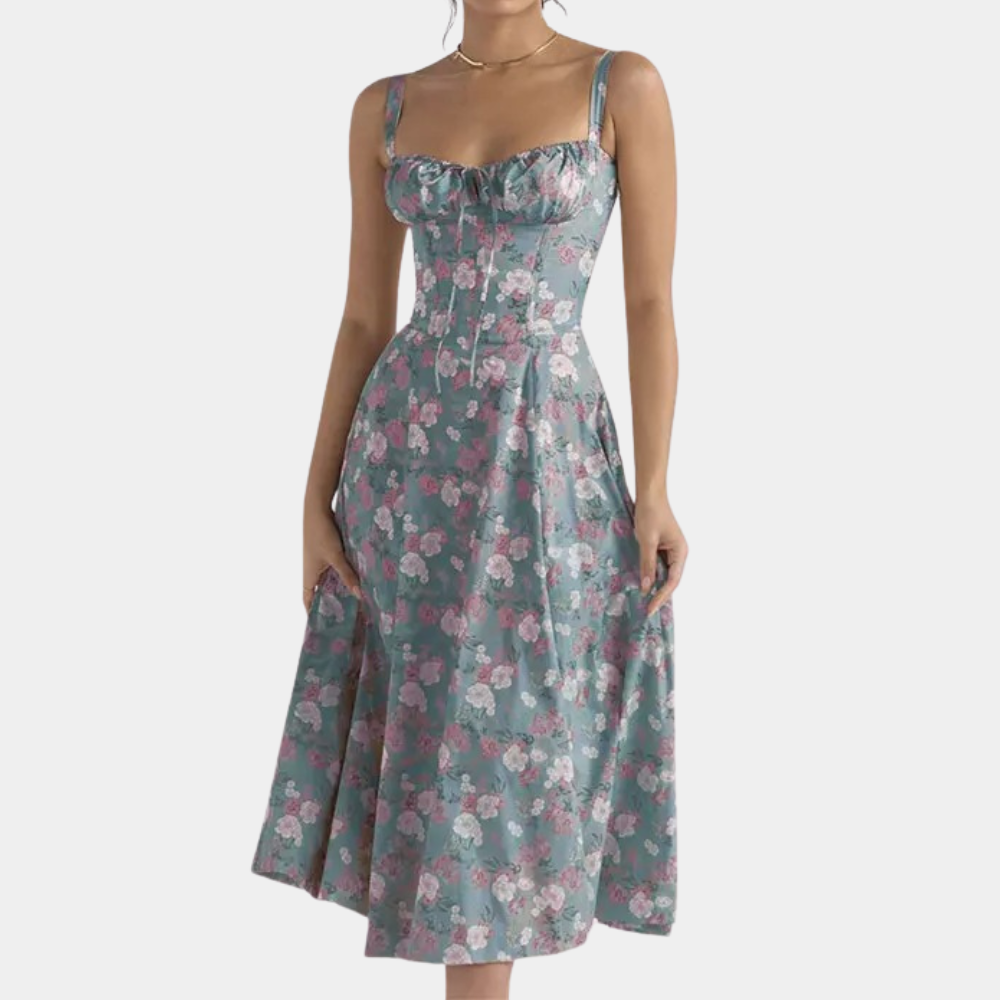 Emma - Geblümtes Damenkleid mit Trägern