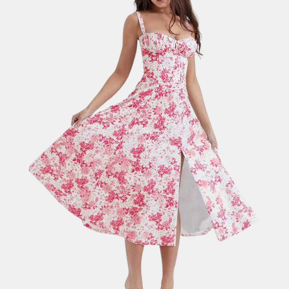 Emma - Geblümtes Damenkleid mit Trägern