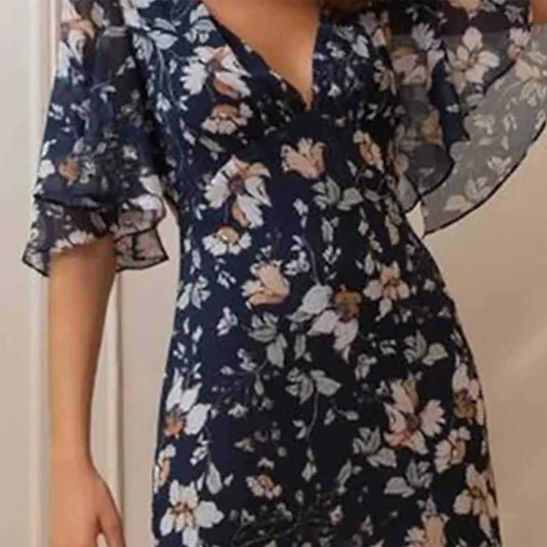 Martha - Elegantes geblümtes Kleid