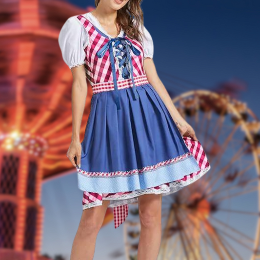 Cara | Dirndlkleid mit Karomieder und Schürze für Frauen