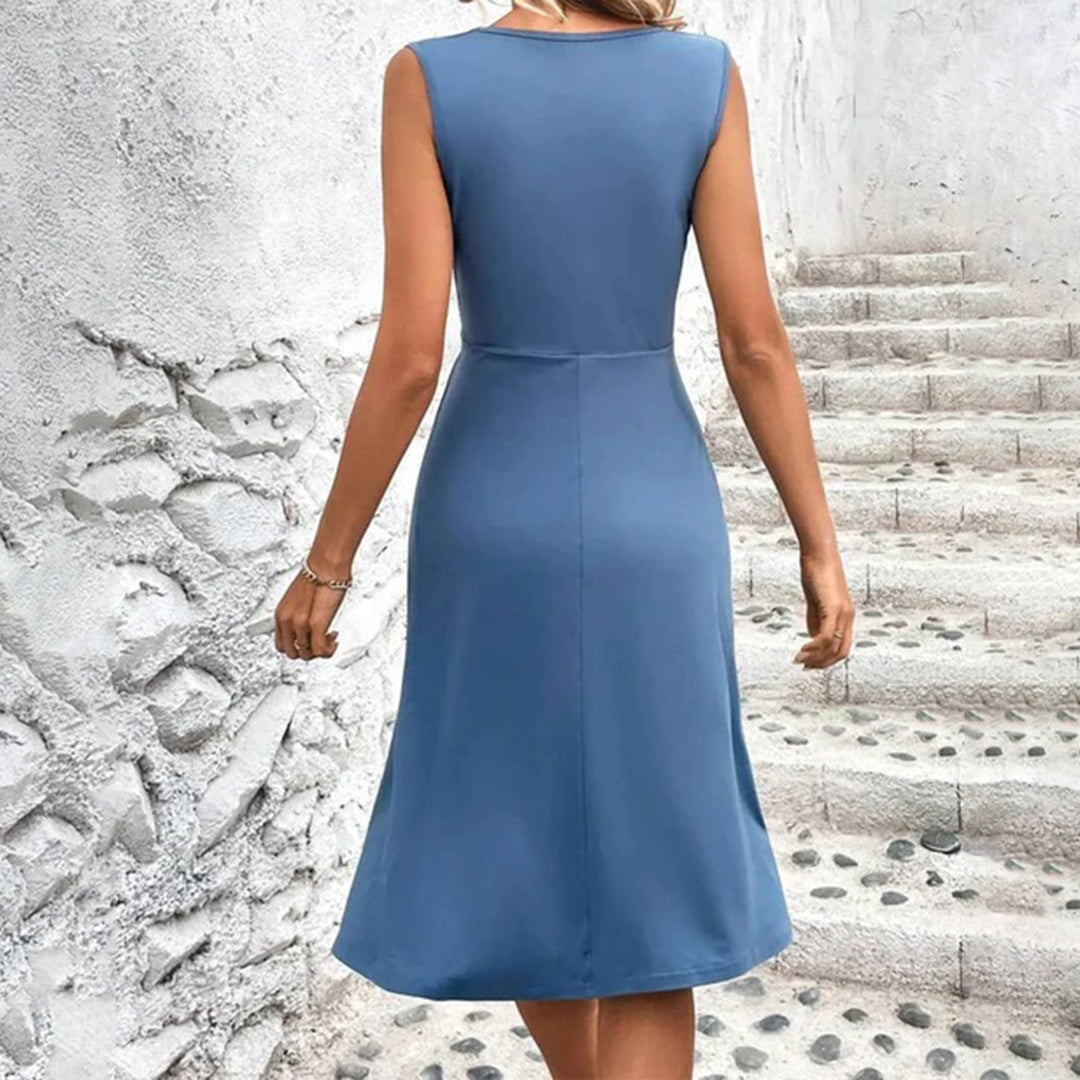Ellianna - Blaues Sommerkleid für Frauen