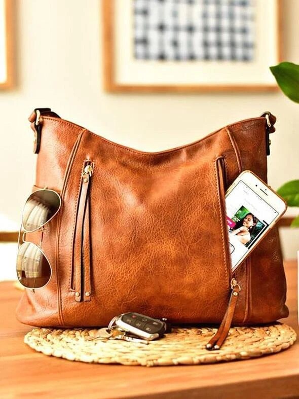 Susanne - Damen Vintage Leder Tasche