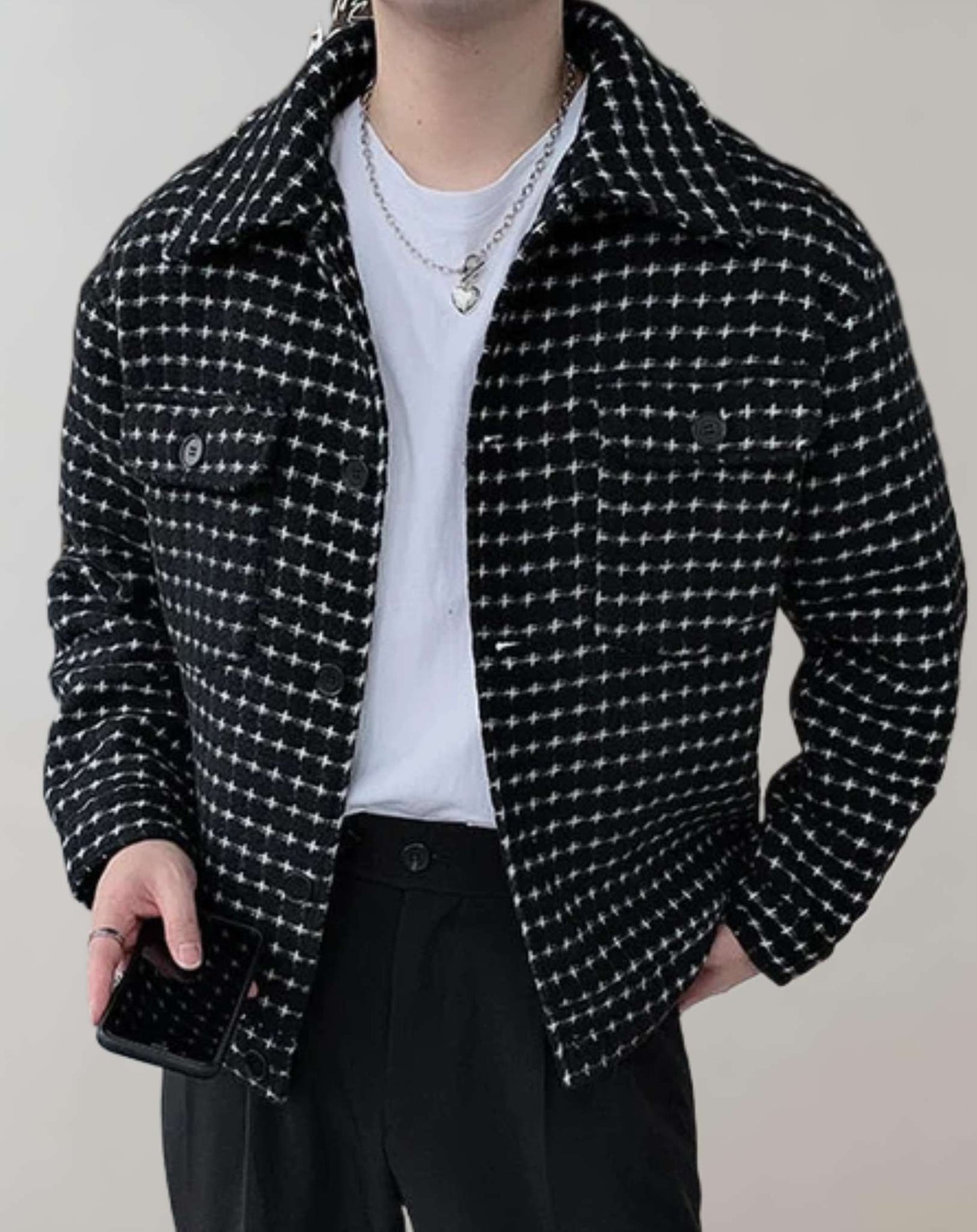 Tom – Lässige Moderne Schwarze Jacke