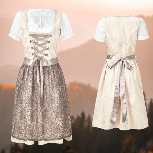Enya | Dirndlkleid mit Spitzenschürze und zartem Satinband für Frauen