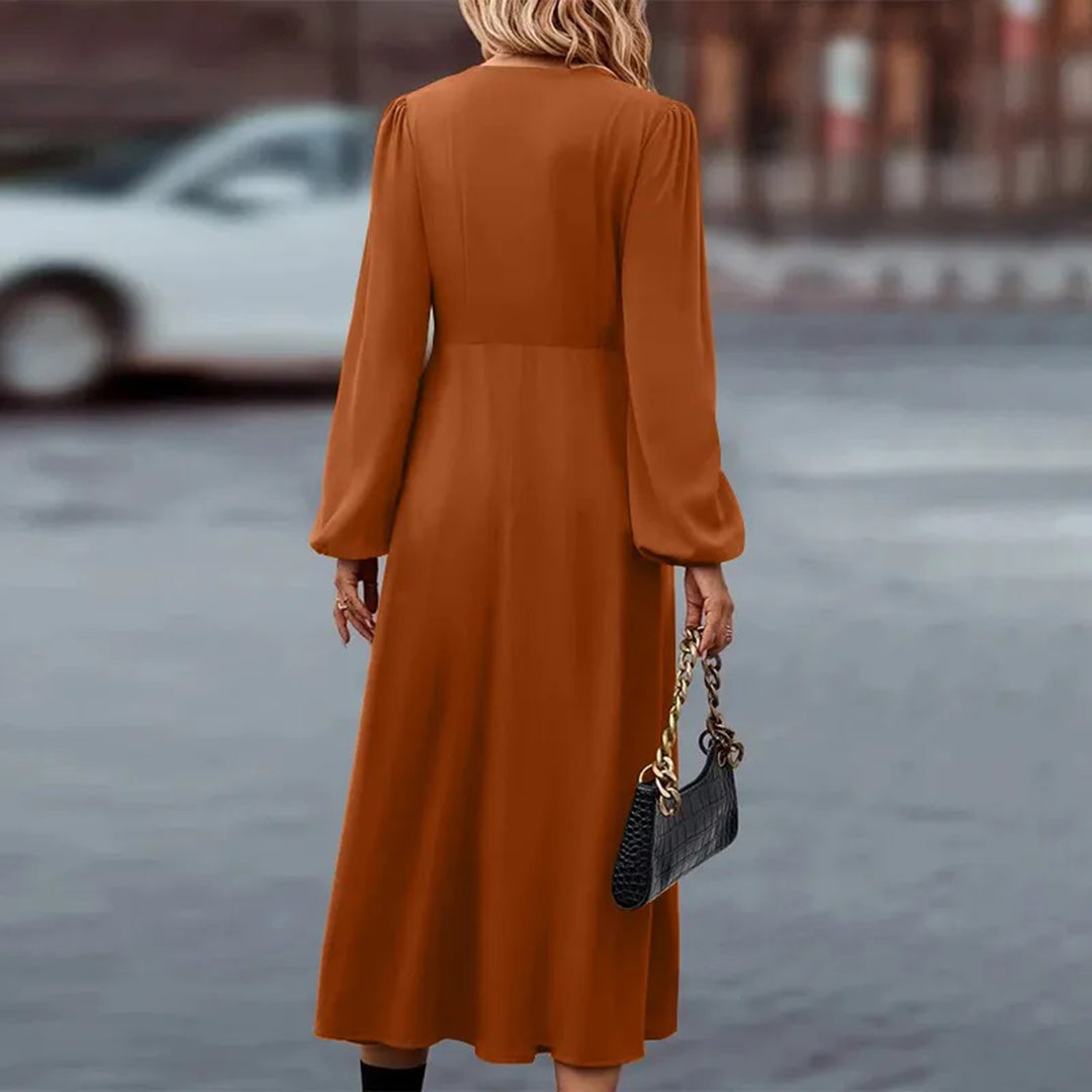 Noa - Langes Kleid mit langen Ärmeln für Frauen