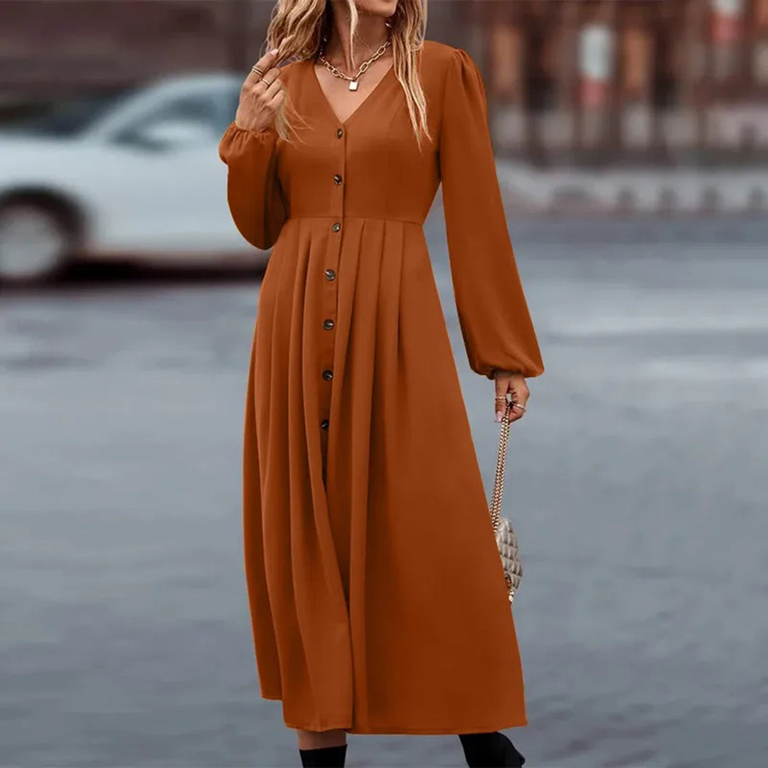 Noa - Langes Kleid mit langen Ärmeln für Frauen