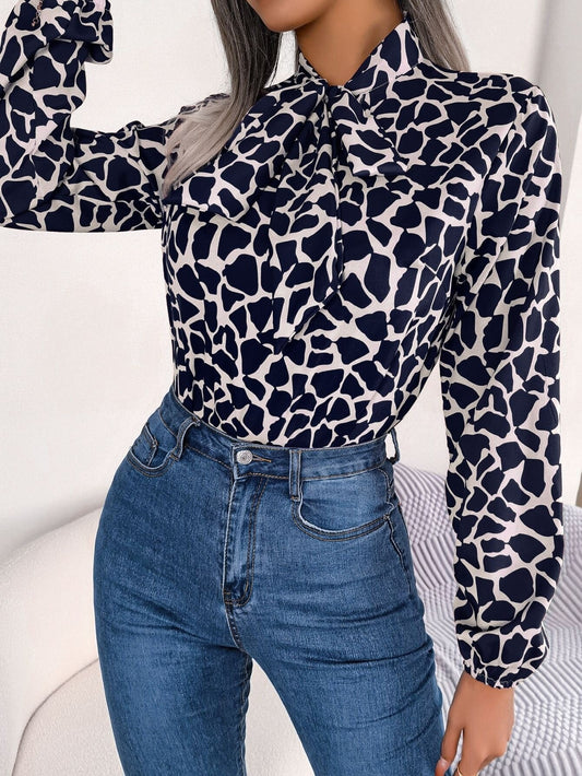 Charley - Bluse mit Schleife & Kragen