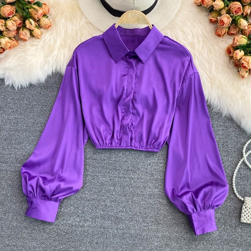 Martha - Stilvolle Bluse mit Puffärmeln und kurzem Schnitt