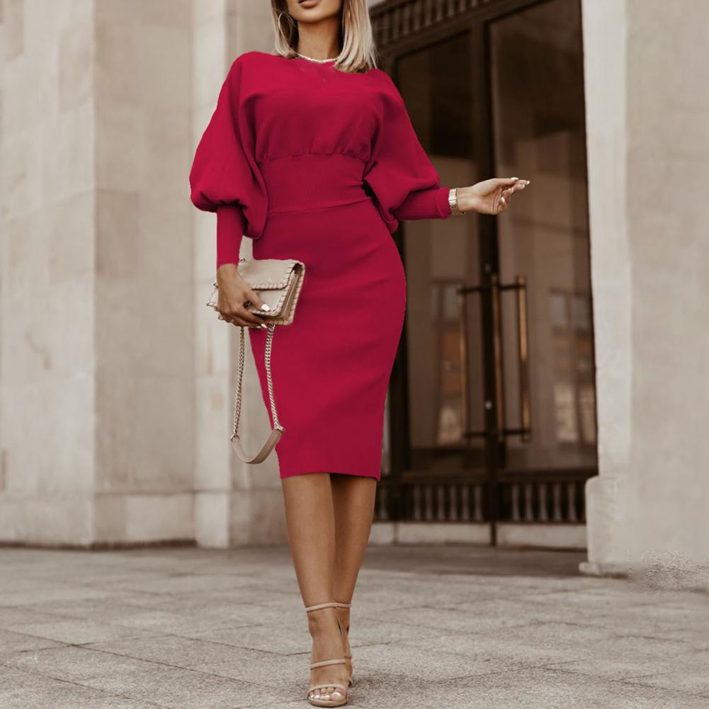 Louisse - Laternenärmel Bodycon-Kleid