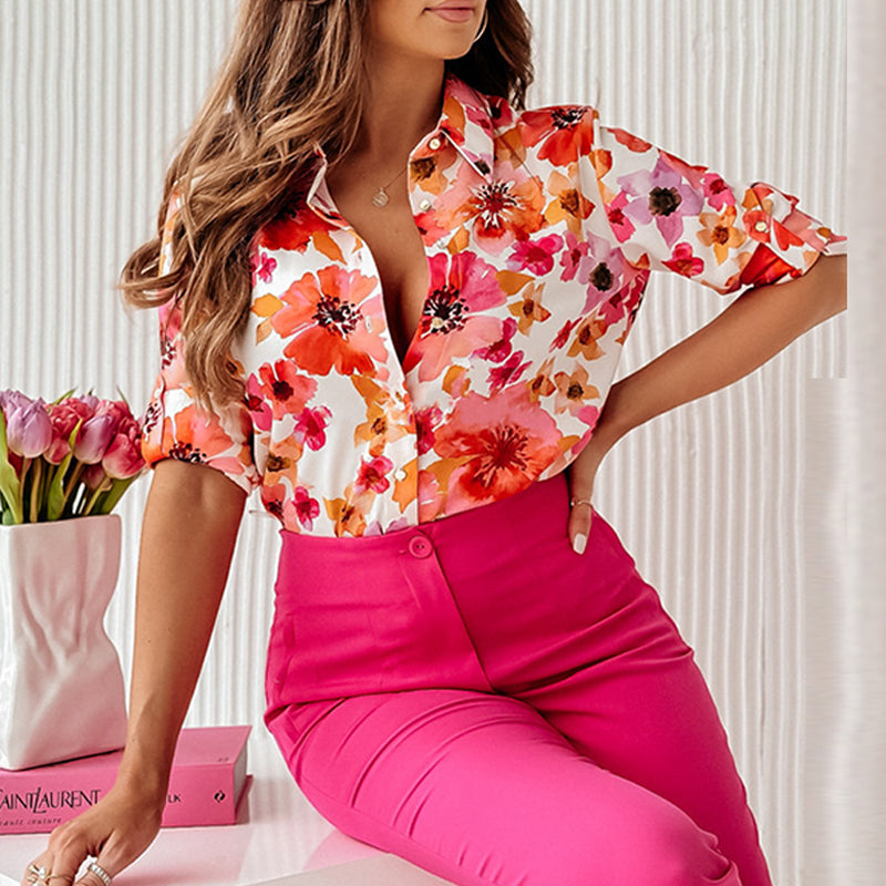 Berenice - Bluse mit Blumenmuster
