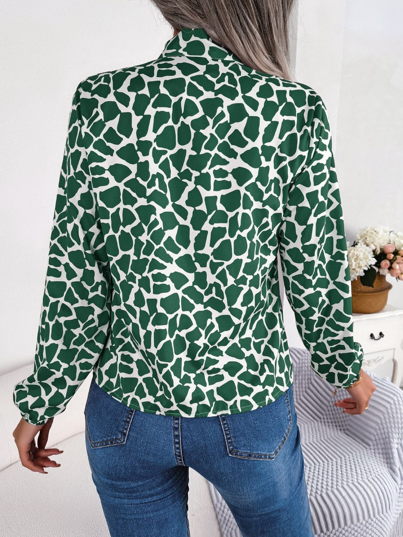 Elliott - Grüne Bluse mit Schleife