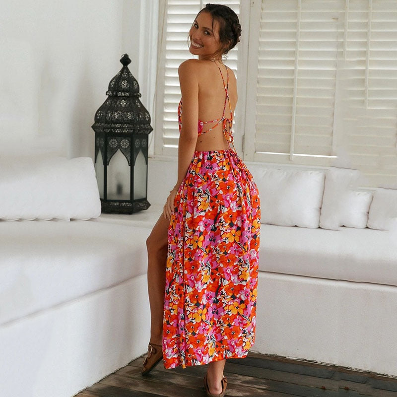 Zarina - Geblümtes Maxikleid für Damen