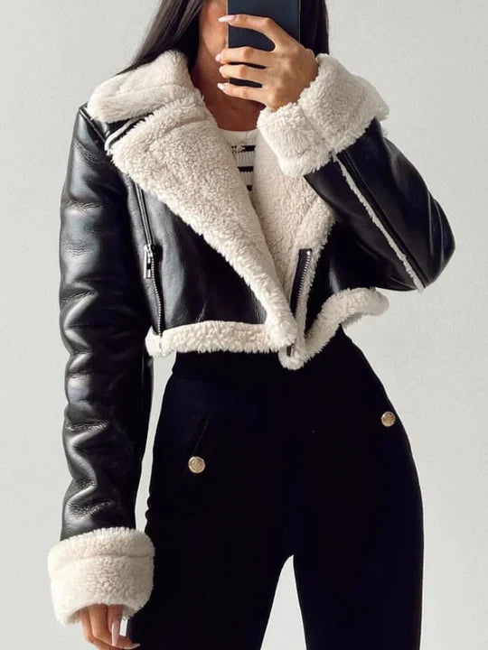 Millie - Klassischer Lederjacke