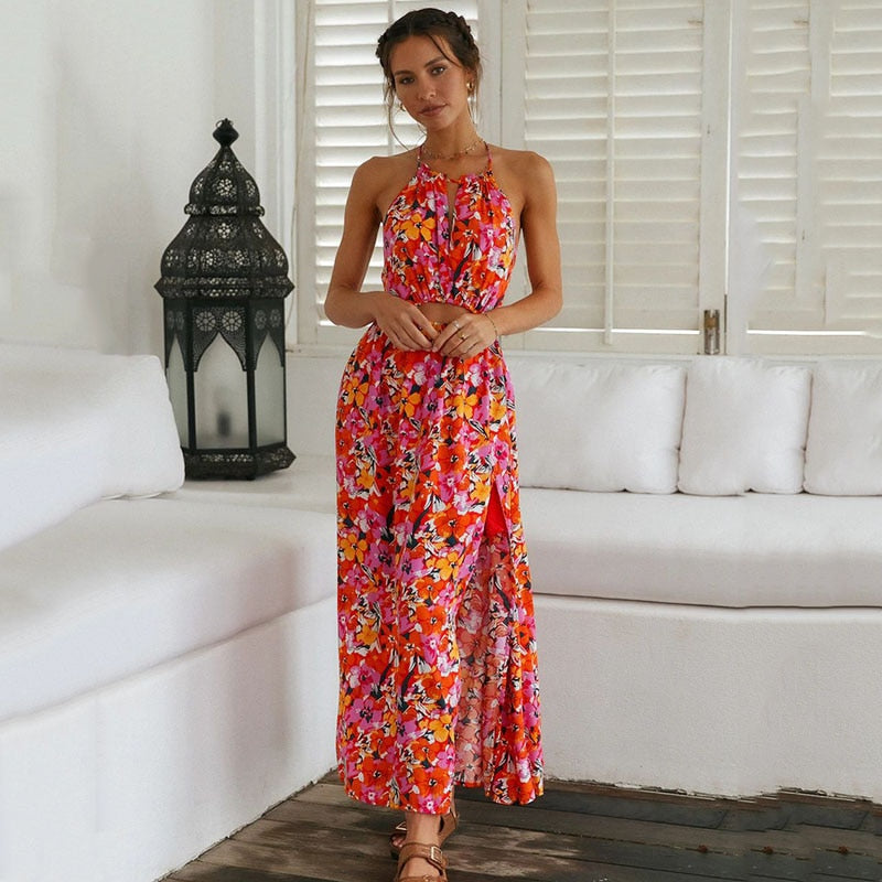 Zarina - Geblümtes Maxikleid für Damen