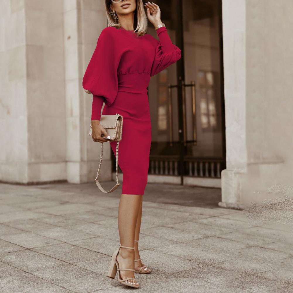 Louisse - Laternenärmel Bodycon-Kleid