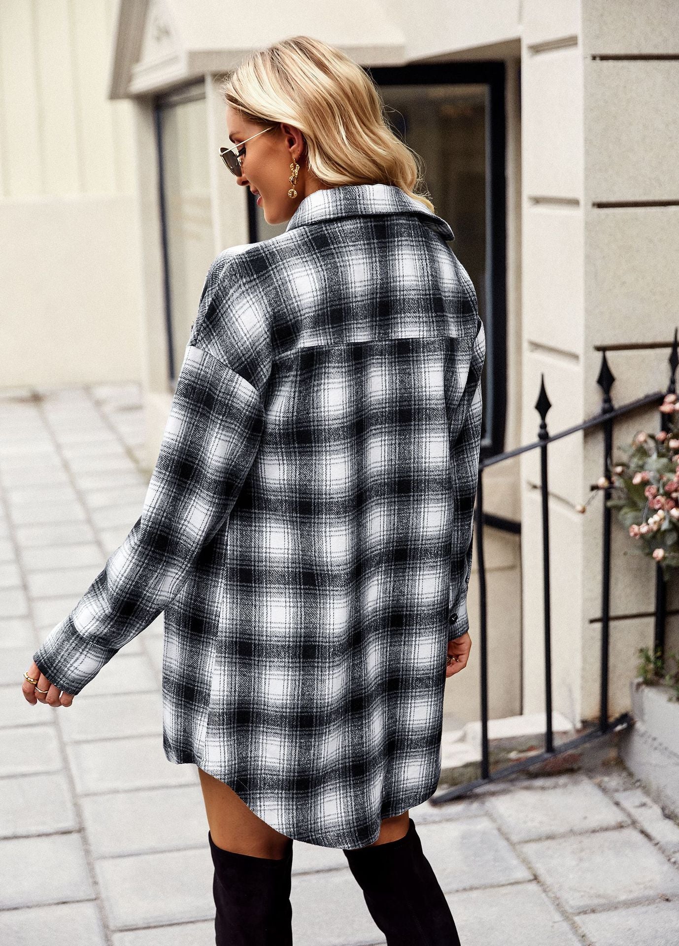Duova - Lässige Damen-Flanellbluse