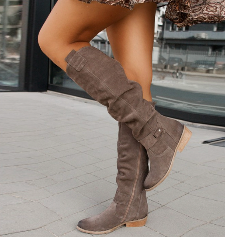 Louisa - Damen Vintage Hohe Stiefel