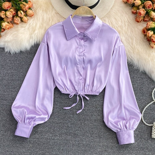 Martha - Stilvolle Bluse mit Puffärmeln und kurzem Schnitt