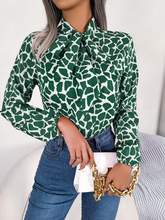 Elliott - Grüne Bluse mit Schleife
