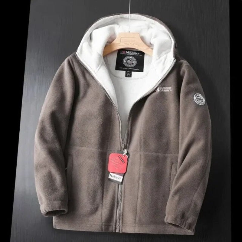 Joshua - Herren Fleece-Jacke mit Kapuze