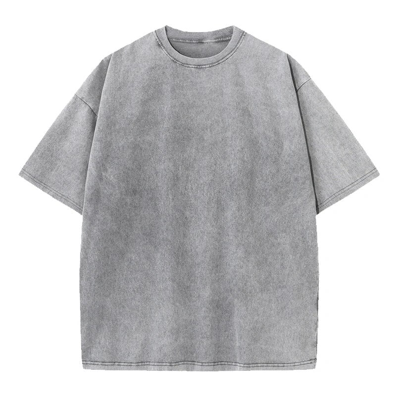 Marius - Herren Übergroßes Ausgebleichtes T-Shirt