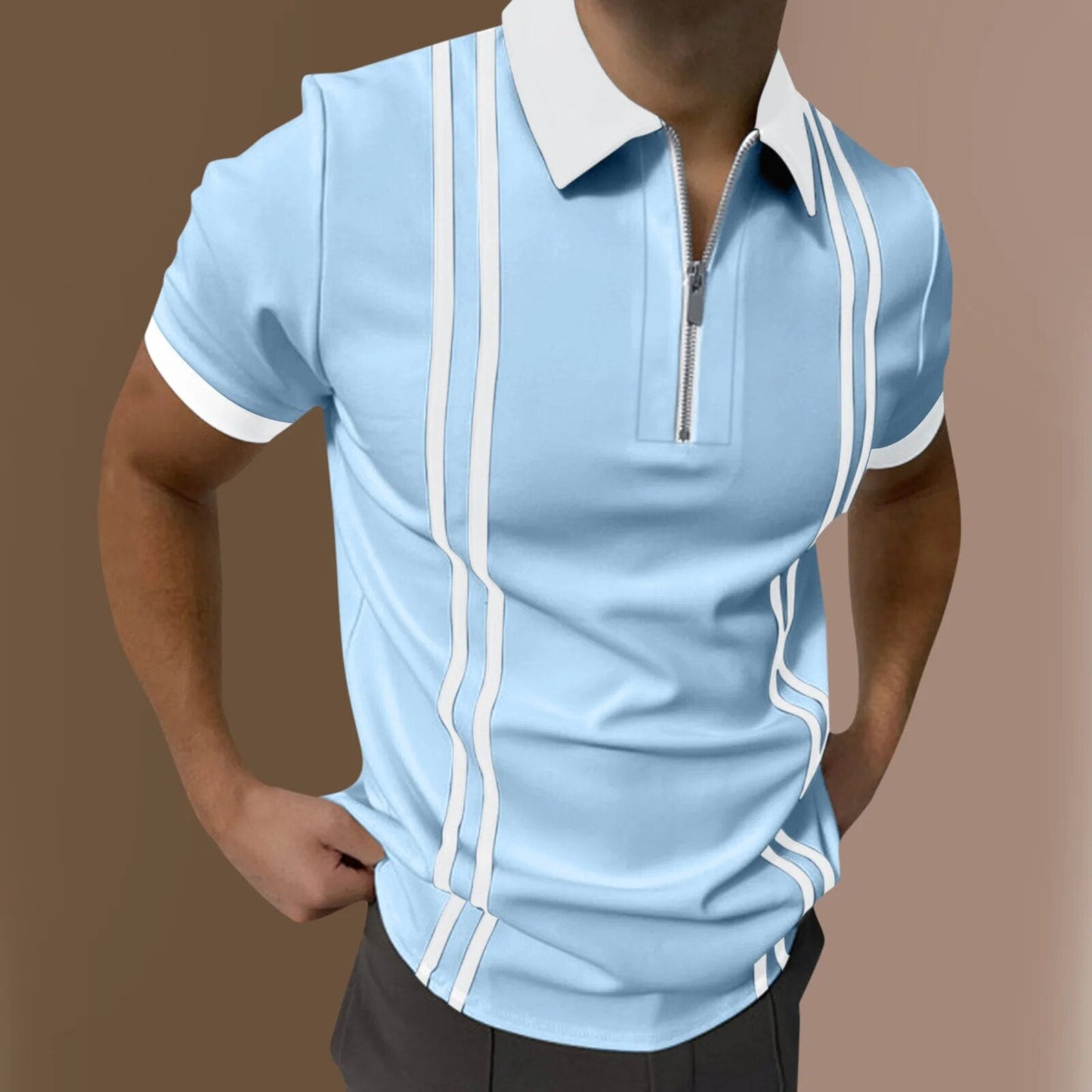 Nicholas - Herren-Polo mit Reißverschluss