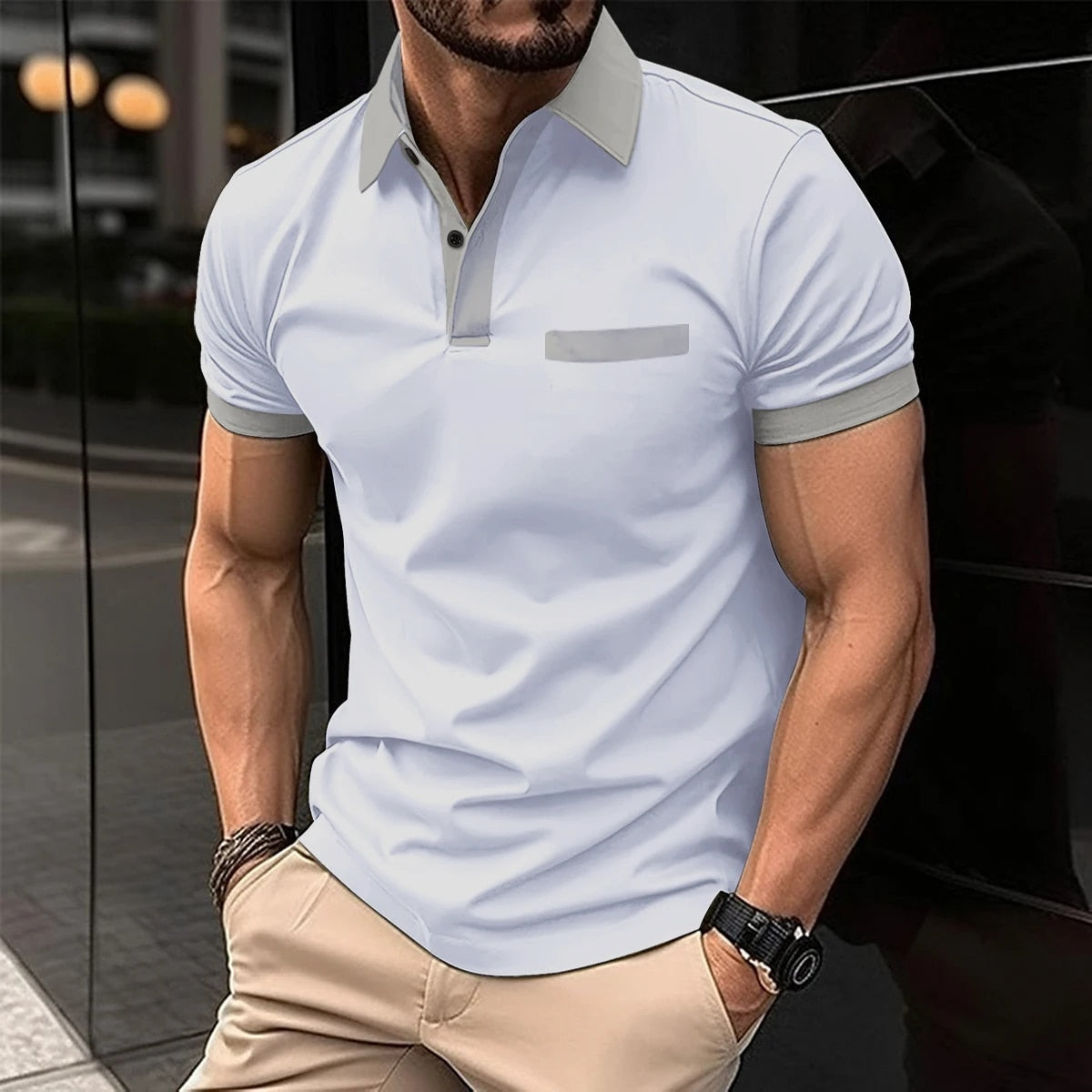 Kyro - Herren Atmungsaktives Kurzarm-Poloshirt