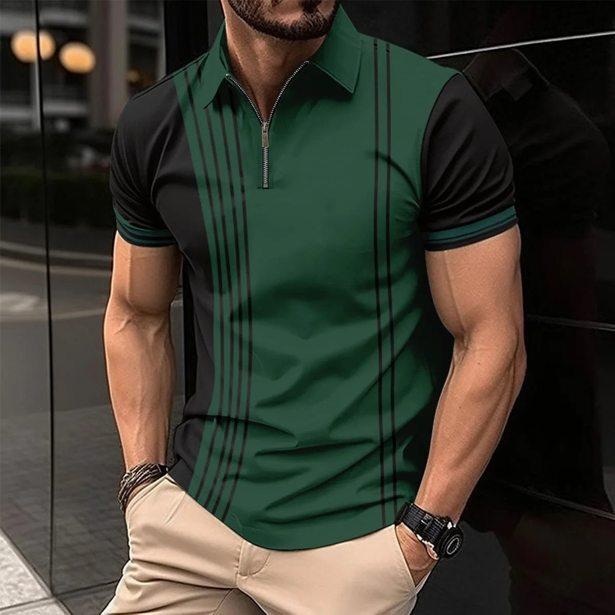Kyro - Herren Atmungsaktives Kurzarm-Poloshirt
